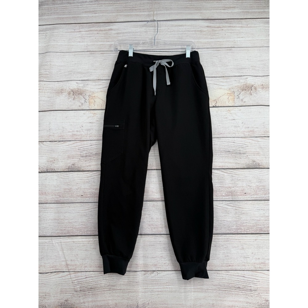 FIGS Zamora Jogger Scrub Pants Women Small Black Cargo FIONx 1000208